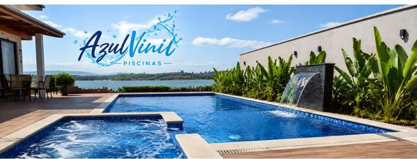 Banner de Azul vinil piscina