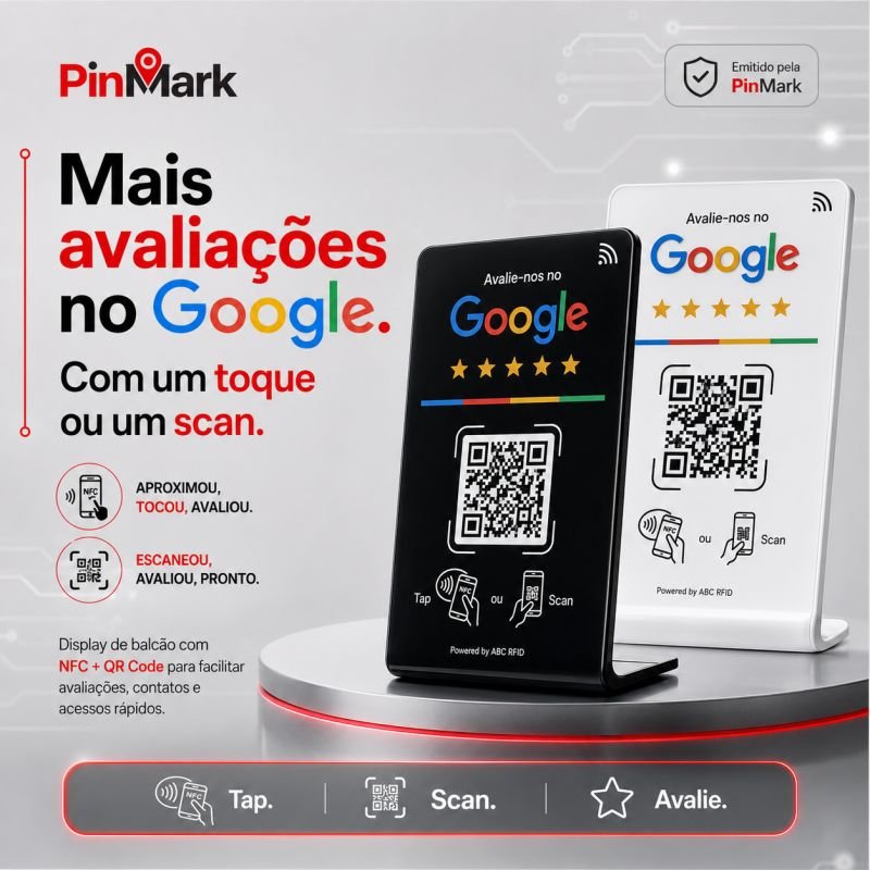 Display de Avaliação no Google NFC + QRCODE