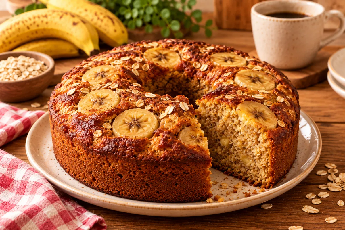 Bolo de Banana com Aveia