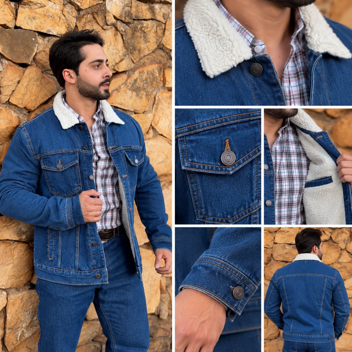 Jaqueta Jeans Masculina com Forro - BELLA MODAS COUNTRY