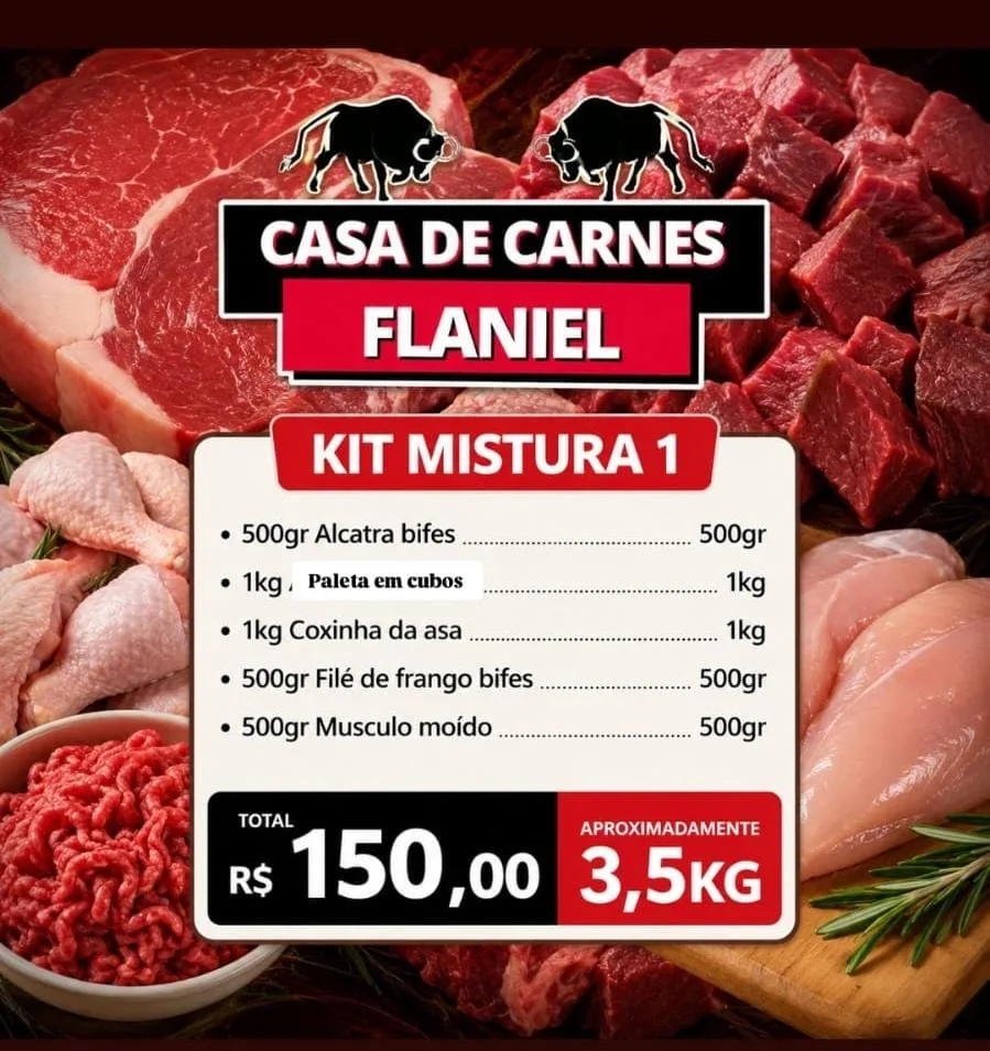 kit mistura 1 - Flaniel casa de carnes